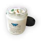 Wood Wick Crystal Soy Candle - Hemlock & Fern (Aventurine)