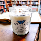 Wood Wick Crystal Soy Candle - Library (Rutilated Quartz)