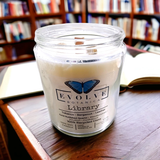 Wood Wick Crystal Soy Candle - Library (Rutilated Quartz)