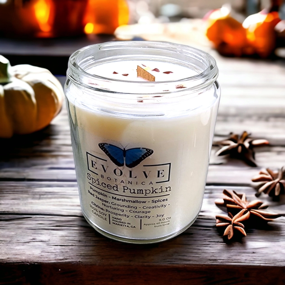 Wood Wick Crystal Soy Candle - Spiced Pumpkin