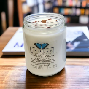 Wood Wick Gem Soy Candle - Coffee, Books, & Quiet (Jasper)