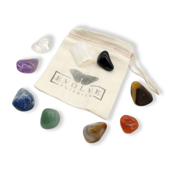 Chakra Balance and Cleanse Stone Kit - Evolve Botanica Co