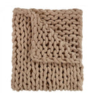 Chenille Chunky Knit Throw Blanket - Mushroom - Evolve Botanica Co